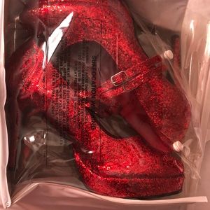 Red Glitter heels